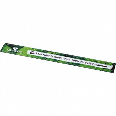 Logo trade promotional merchandise photo of: Terran 30 cm ruler from 100% recycled plastic
