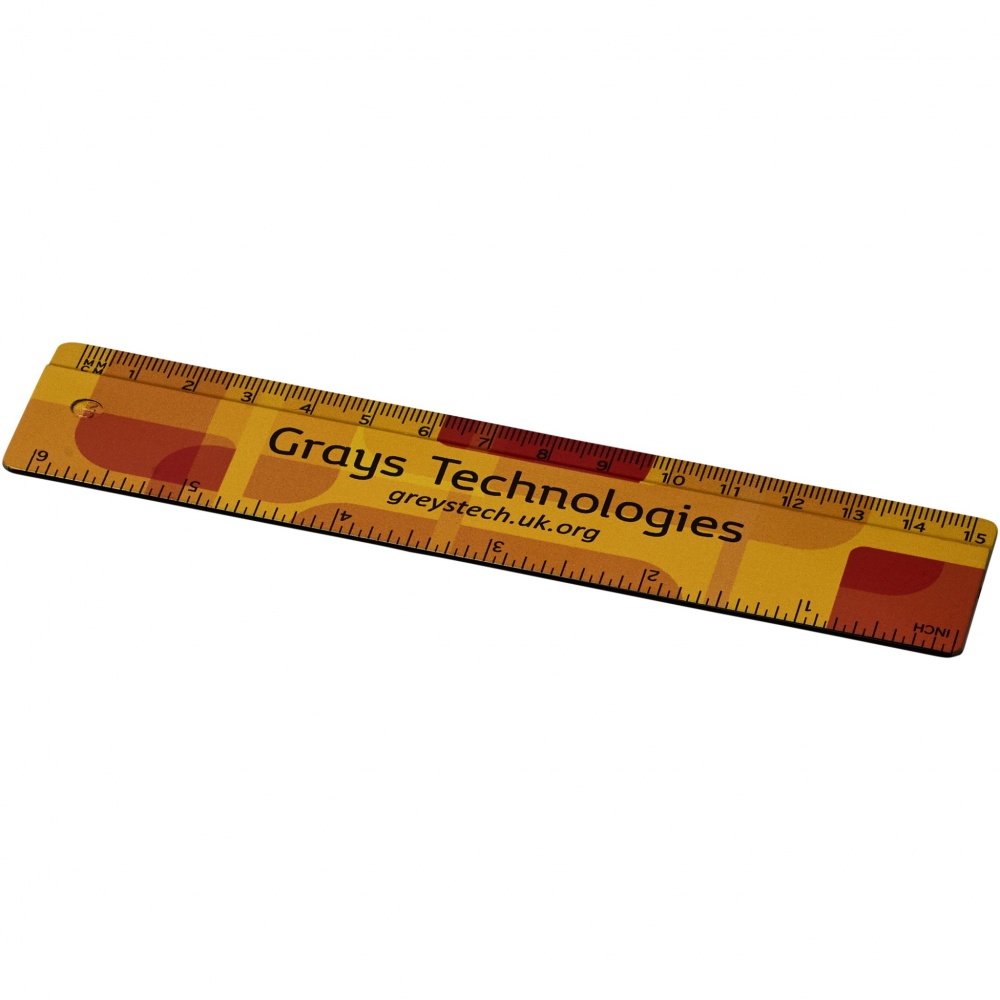 Logo trade advertising products picture of: Terran 15 cm ruler from 100% recycled plastic