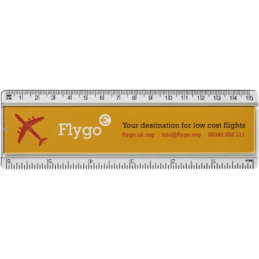 Logo trade corporate gifts picture of: Ellison 15 cm plastic insert ruler