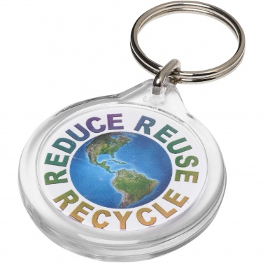 Logo trade promotional giveaways image of: Orb I7 round keychain