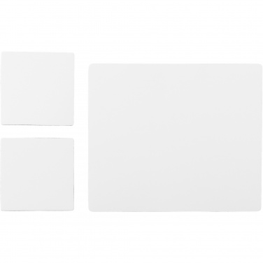 Logo trade promotional giveaway photo of: Q-Mat® mouse mat and coaster set combo 3