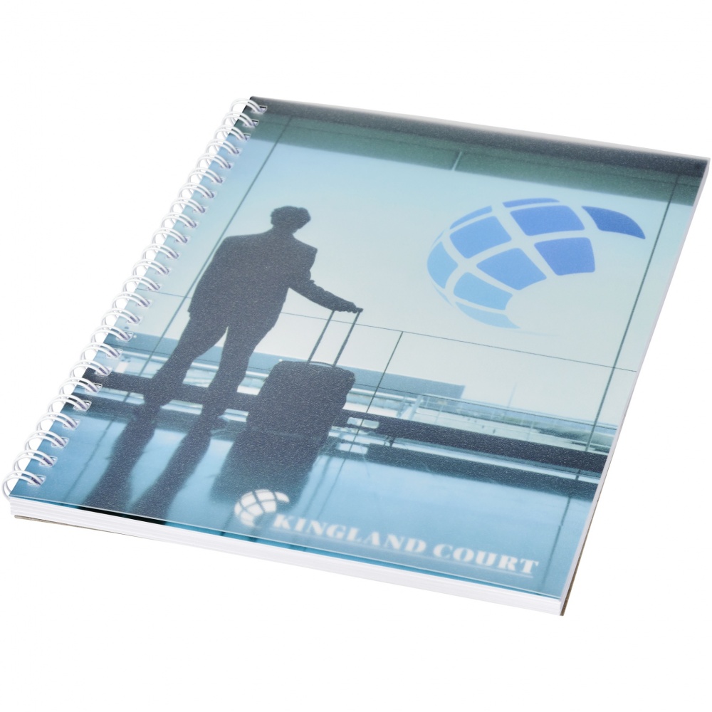 Logo trade promotional merchandise image of: Desk-Mate® wire-o A5 notebook PP cover