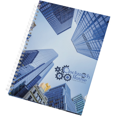 Logo trade promotional merchandise image of: Wire-o A5 notebook hard cover