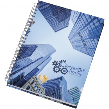 Logo trade promotional merchandise photo of: Wire-o A5 notebook hard cover