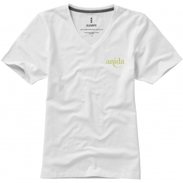 Logotrade promotional products photo of: Kawartha short sleeve women's organic V-neck t-shirt