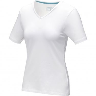 Logo trade business gift photo of: Kawartha short sleeve women's organic V-neck t-shirt
