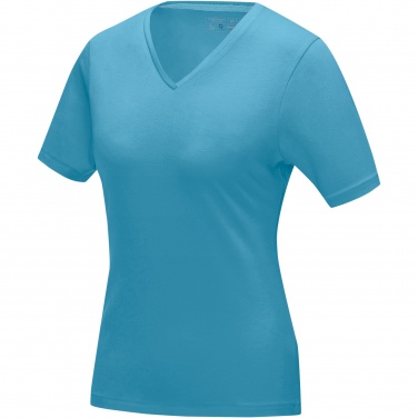Logo trade promotional giveaways image of: Kawartha short sleeve women's organic V-neck t-shirt