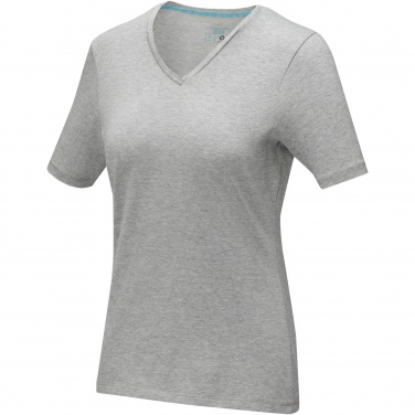 Logo trade promotional gifts image of: Kawartha short sleeve women's organic V-neck t-shirt