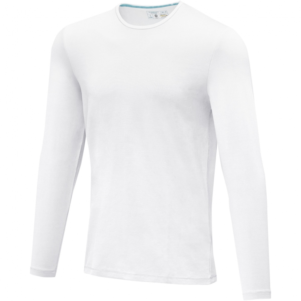 Logo trade promotional merchandise image of: Ponoka long sleeve men's organic t-shirt