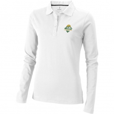 Logo trade promotional products image of: Oakville long sleeve women's polo