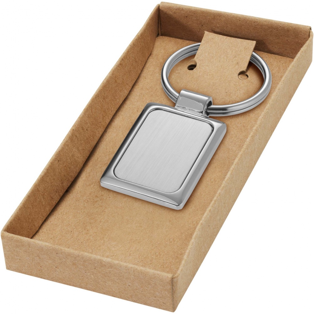 Logotrade promotional gift image of: Sergio rectangular metal keychain