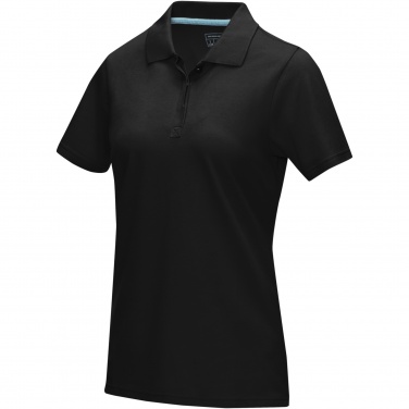 Logo trade promotional products image of: Graphite short sleeve women’s organic polo