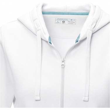 Logo trade promotional products image of: Ruby women’s organic recycled full zip hoodie