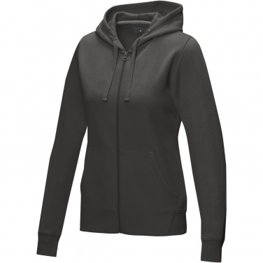 Logo trade promotional merchandise photo of: Ruby women’s organic recycled full zip hoodie