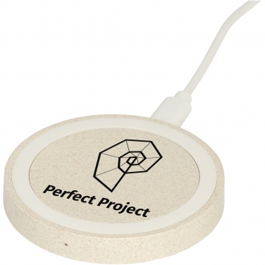 Logotrade promotional merchandise picture of: Naka 5W wheat straw wireless charging pad