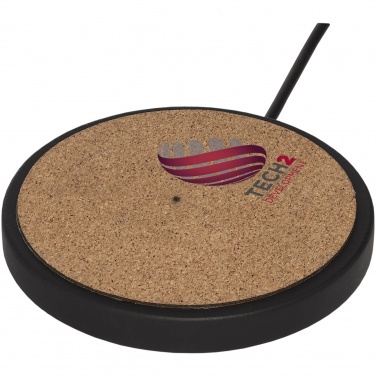 Logo trade promotional gifts image of: Kivi 10W limestone/cork wireless charging pad
