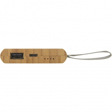 Logo trade promotional merchandise picture of: Tulda 5000 mAh bamboo power bank