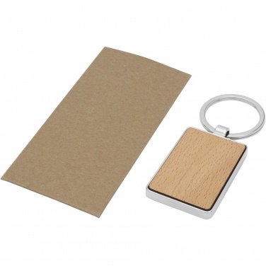 Logotrade promotional merchandise picture of: Mauro beech wood rectangular keychain