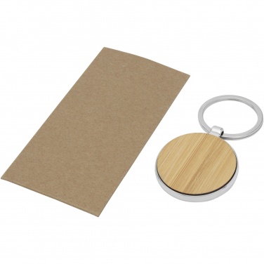 Logotrade promotional product image of: Nino bamboo round keychain