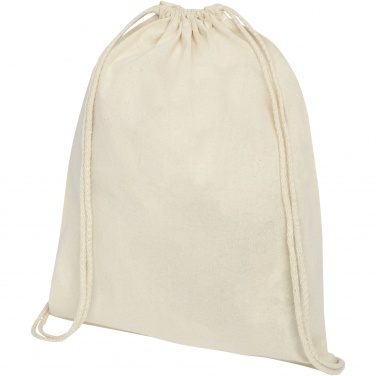 Logo trade corporate gift photo of: Oregon 140 g/m² cotton drawstring bag 5L