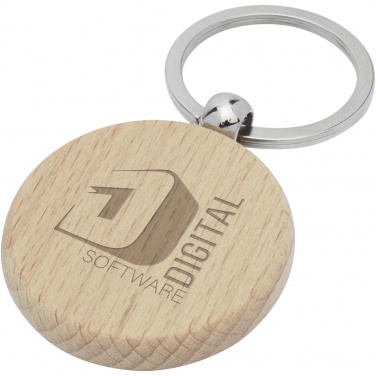 Logotrade promotional product image of: Giovanni beech wood round keychain
