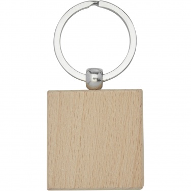 Logotrade promotional items photo of: Gioia beech wood squared keychain