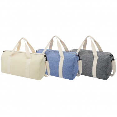 Logotrade promotional merchandise picture of: Pheebs 450 g/m² recycled cotton and polyester duffel bag 24L