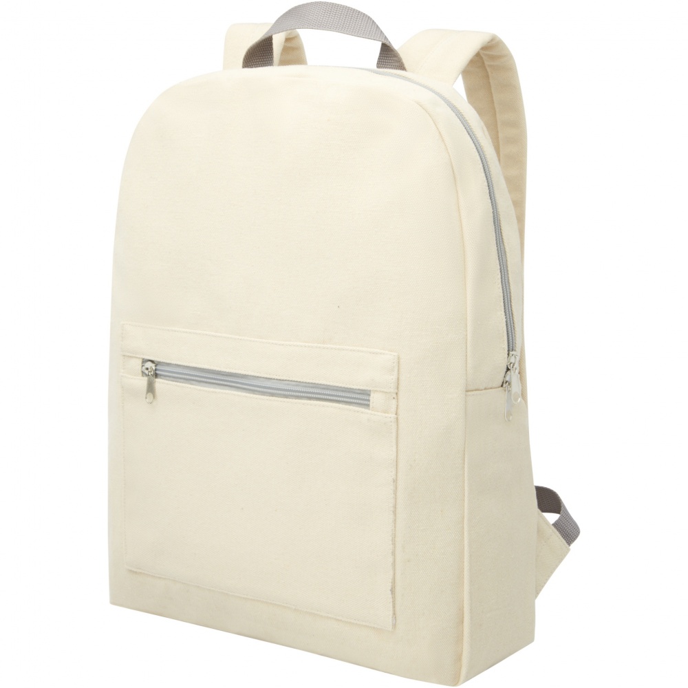 Logo trade corporate gift photo of: Pheebs 450 g/m² recycled cotton and polyester backpack 10L