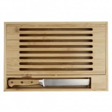 Logotrade advertising product picture of: Pao bamboo cutting board with knife