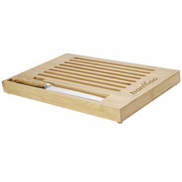 Logo trade business gift photo of: Pao bamboo cutting board with knife