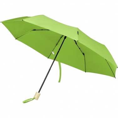 Logo trade promotional giveaways image of: Birgit 21'' foldable windproof recycled PET umbrella