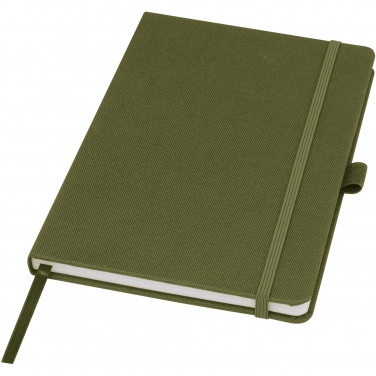 Logo trade corporate gifts picture of: Honua A5 recycled paper notebook with recycled PET cover