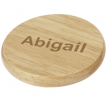 Logo trade promotional merchandise photo of: Scoll wooden coaster with bottle opener