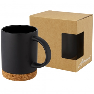 Logotrade promotional giveaway image of: Neiva 425 ml ceramic mug with cork base