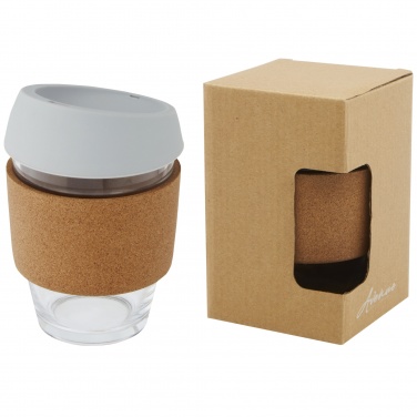 Logotrade promotional giveaways photo of: Lidan 360 ml borosilicate glass tumbler with silicone lid