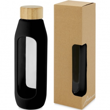Logotrade promotional items photo of: Tidan 600 ml borosilicate glass bottle with silicone grip
