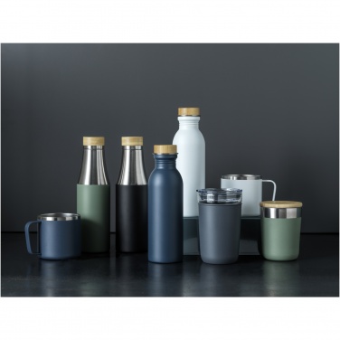 Logo trade promotional merchandise photo of: Hulan 540 ml copper vacuum insulated stainless steel bottle with bamboo lid