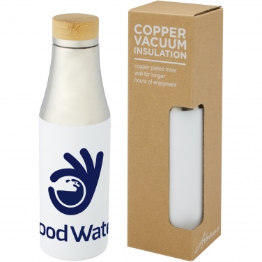 Logo trade promotional merchandise picture of: Hulan 540 ml copper vacuum insulated stainless steel bottle with bamboo lid