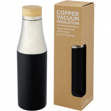 Logotrade advertising product picture of: Hulan 540 ml copper vacuum insulated stainless steel bottle with bamboo lid