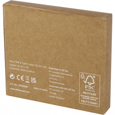 Logotrade promotional giveaway image of: Loop 5000 mAh recycled plastic power bank