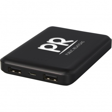 Logo trade promotional gifts image of: Gleam 5000 mAh ultra slim light-up power bank