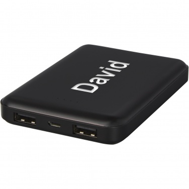 Logo trade promotional items image of: Gleam 5000 mAh ultra slim light-up power bank