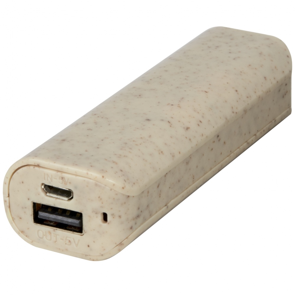 Logo trade business gift photo of: Yoko 1200mAh wheat straw power bank