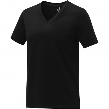 Logo trade promotional item photo of: Somoto short sleeve women's V-neck t-shirt 