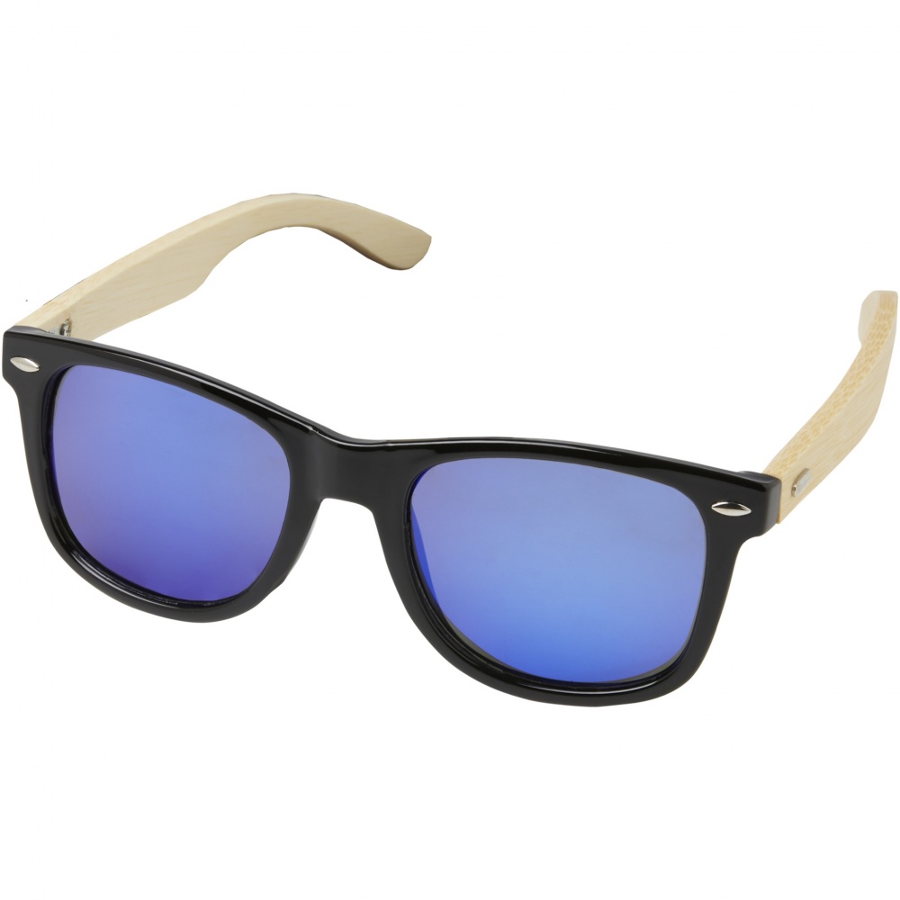 Logo trade promotional merchandise image of: Taiyō rPET/bamboo mirrored polarized sunglasses in gift box