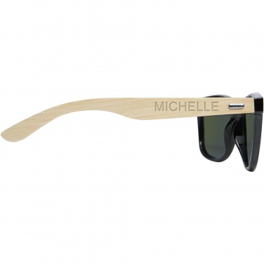 Logo trade advertising products image of: Taiyō rPET/bamboo mirrored polarized sunglasses in gift box
