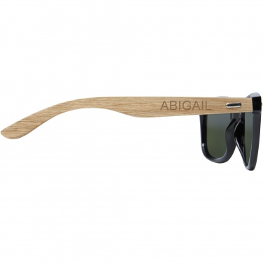 Logotrade promotional item picture of: Hiru rPET/wood mirrored polarized sunglasses in gift box