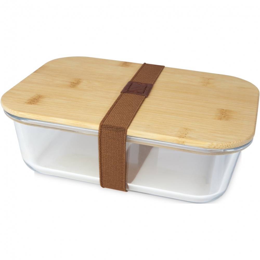 Logotrade advertising products photo of: Roby glass lunch box with bamboo lid