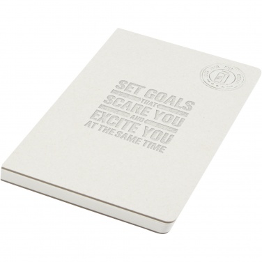 Logo trade business gifts image of: Dairy Dream A5 size reference recycled milk cartons spineless notebook