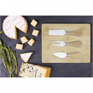 Logo trade promotional merchandise picture of: Ement bamboo cheese board and tools